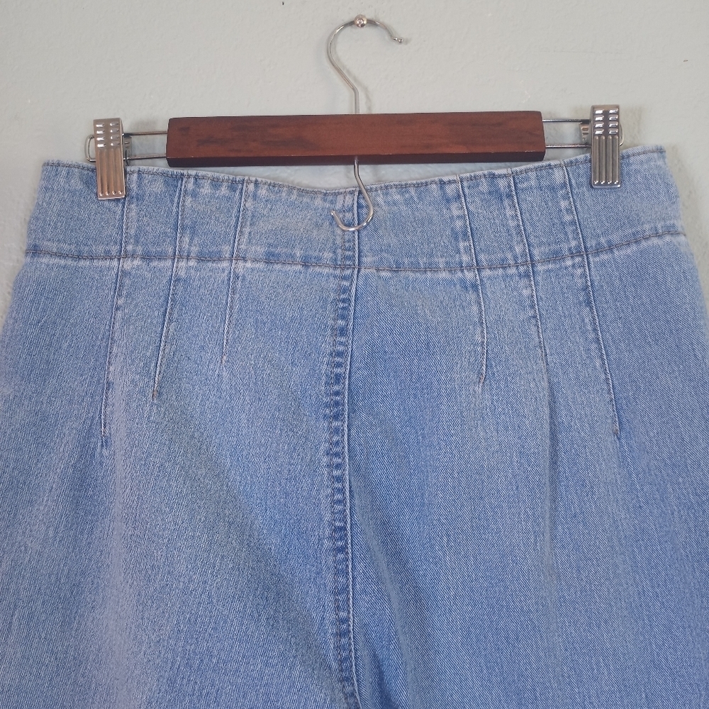 Vanilla Star High Rise Pintucked Waist Bohemian 70s Retro Hippie Faded Flares - Picture 4 of 8